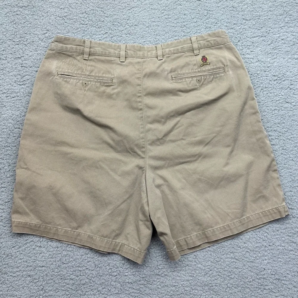 Tommy Hilfiger Vintage Mens Size 40 Style‎ 1636 Pleated Khaki Shorts